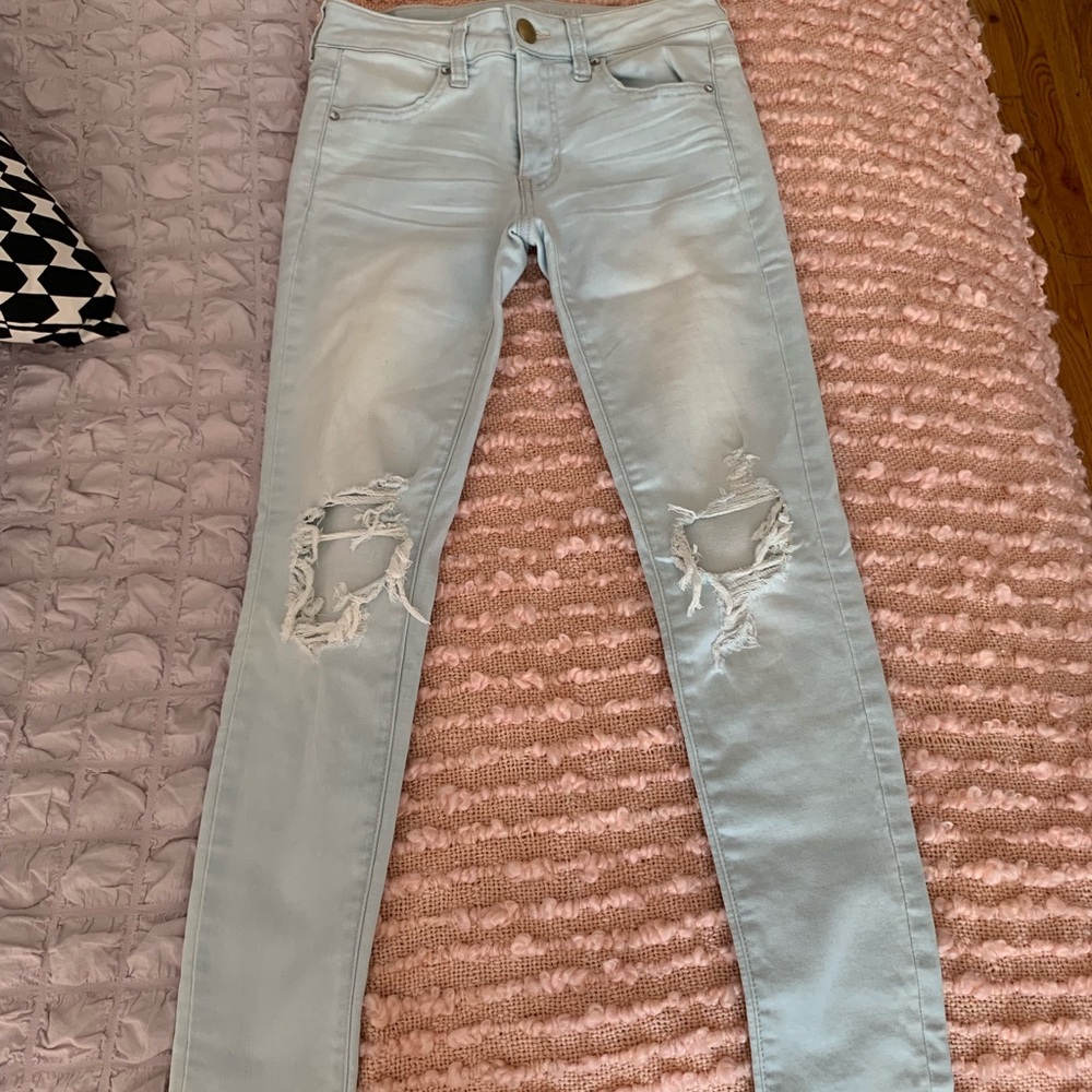 Light distressed denim